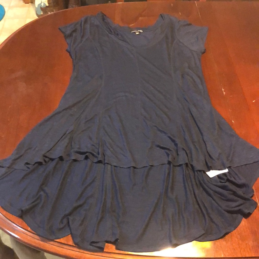 Navy blue rxb high low tunic size large